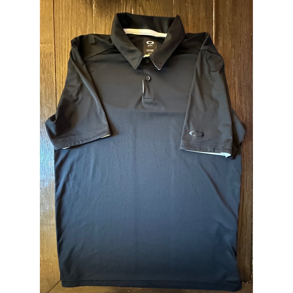 Men's Black Oakley Collared Golf Shirt - Size S